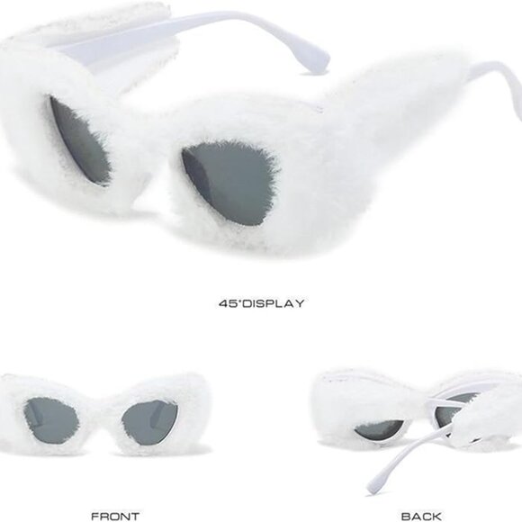 Plush Fuzzy Cat Eye Sunglasses main image 5